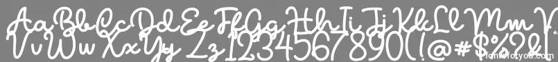 Gulali Font – White Fonts on Gray Background