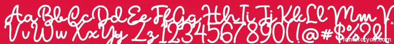 Gulali Font – White Fonts on Red Background