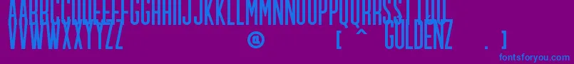 GULDENZ Font – Blue Fonts on Purple Background