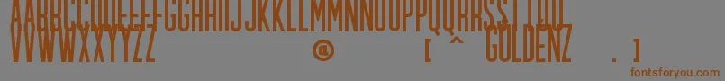 Fonte GULDENZ – fontes marrons em um fundo cinza
