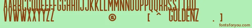 GULDENZ Font – Brown Fonts on Green Background