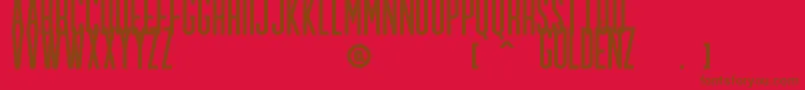 En savoir plus sur la police GULDENZ Police GULDENZ – polices brunes sur fond rouge