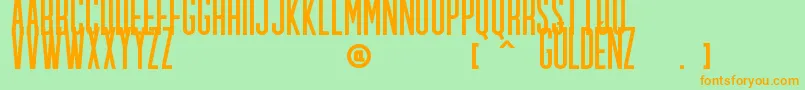 GULDENZ Font – Orange Fonts on Green Background