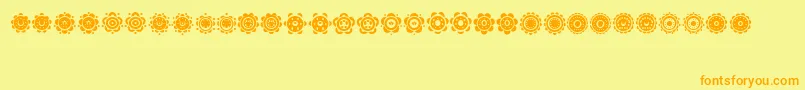 Gullar Font – Orange Fonts on Yellow Background