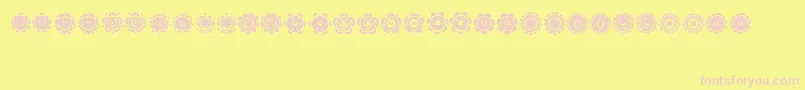 Gullar Font – Pink Fonts on Yellow Background