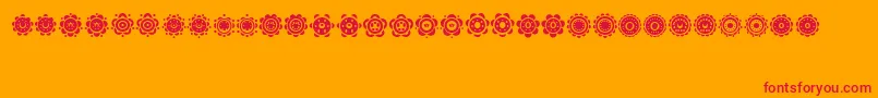 Gullar Font – Red Fonts on Orange Background