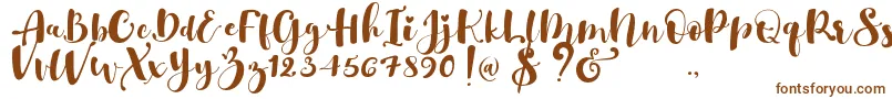 Więcej informacji o czcionce Gulya Script Czcionka Gulya Script – brązowe czcionki