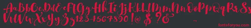 fuente Gulya Script   – Fuentes Rojas Sobre Fondo Negro