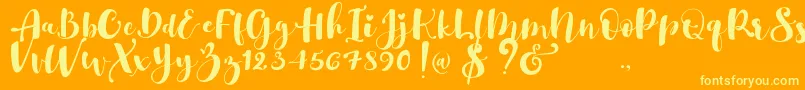 Подробнее о шрифте Gulya Script Шрифт Gulya Script – жёлтые шрифты на оранжевом фоне