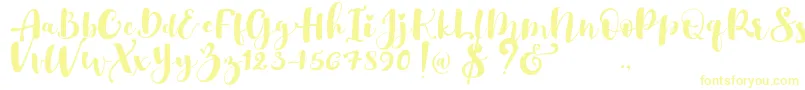 フォントGulya Script   – 黄色のフォント