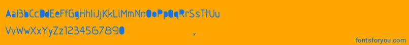 Шрифт GumballSample Blackout – синие шрифты на оранжевом фоне