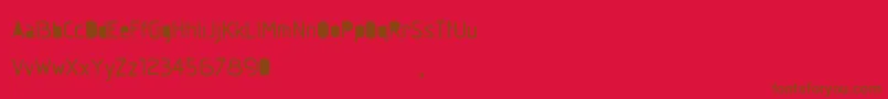 GumballSample Blackout Font – Brown Fonts on Red Background
