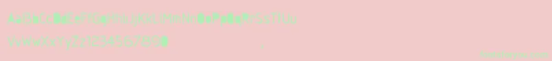 GumballSample Blackout Font – Green Fonts on Pink Background