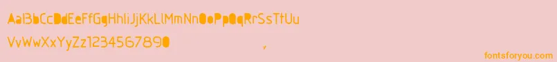 GumballSample Blackout Font – Orange Fonts on Pink Background