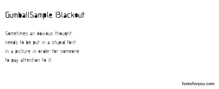 GumballSample Blackout Font
