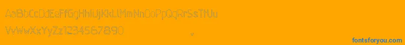 GumballSample Regular-Schriftart – Blaue Schriften auf orangefarbenem Hintergrund