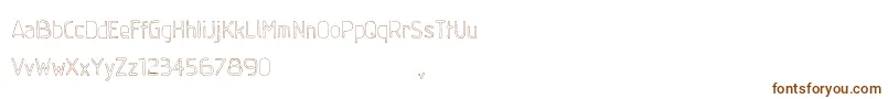 GumballSample Regular-Schriftart – Braune Schriften auf weißem Hintergrund
