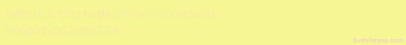 GumballSample Regular-fontti – vaaleanpunaiset fontit keltaisella taustalla
