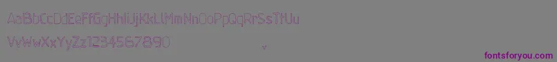 GumballSample Regular-fontti – violetit fontit harmaalla taustalla