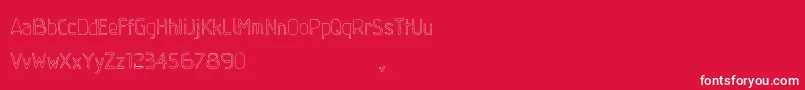 GumballSample Regular Font – White Fonts on Red Background