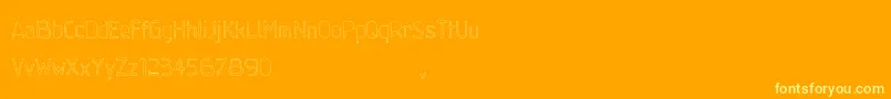 GumballSample Regular-Schriftart – Gelbe Schriften auf orangefarbenem Hintergrund