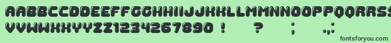 Gummy Font – Black Fonts on Green Background