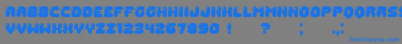 Gummy Font – Blue Fonts on Gray Background