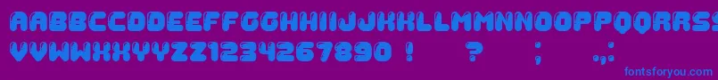 Gummy Font – Blue Fonts on Purple Background