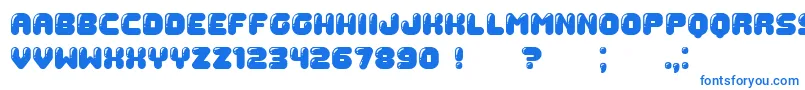 Gummy-fontti – siniset fontit valkoisella taustalla