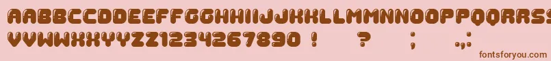 Gummy Font – Brown Fonts on Pink Background