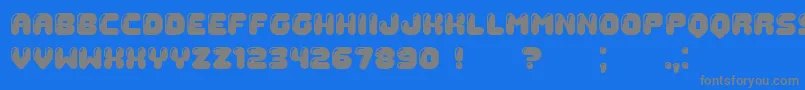 Gummy Font – Gray Fonts on Blue Background