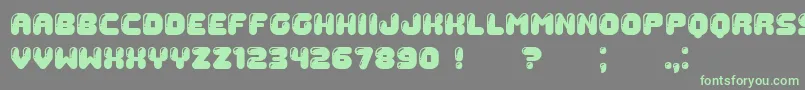 Czcionka Gummy – zielone czcionki na szarym tle