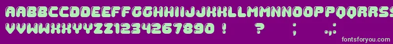 Gummy-fontti – vihreät fontit violetilla taustalla