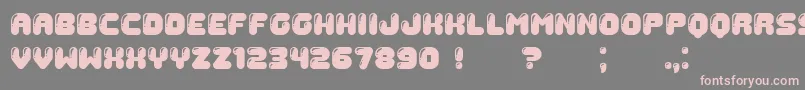 Gummy-fontti – vaaleanpunaiset fontit harmaalla taustalla