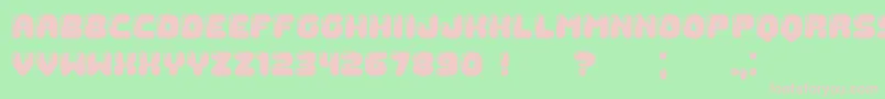 Gummy-fontti – vaaleanpunaiset fontit vihreällä taustalla