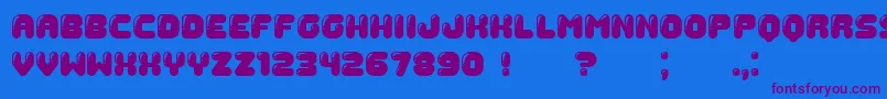 Gummy Font – Purple Fonts on Blue Background