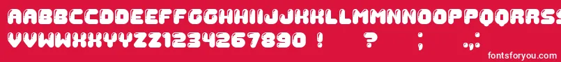 Gummy Font – White Fonts on Red Background