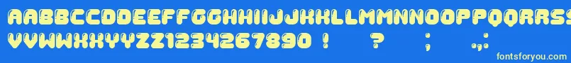 Gummy Font – Yellow Fonts on Blue Background