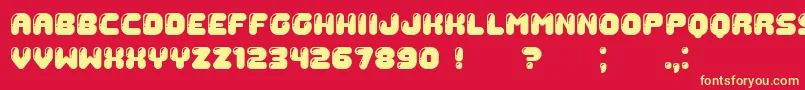 Gummy-fontti – keltaiset fontit punaisella taustalla