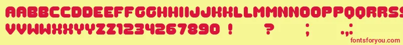 GummyBook Font – Red Fonts on Yellow Background