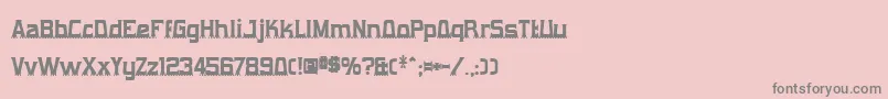 フォントgumtuckey – ピンクの背景に灰色の文字