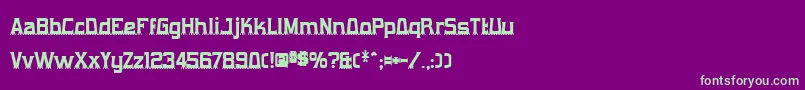 Шрифт gumtuckey – зелёные шрифты на фиолетовом фоне