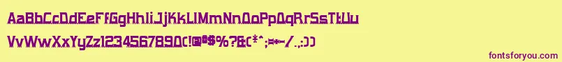 gumtuckey Font – Purple Fonts on Yellow Background
