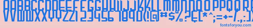 gunblade Font – Blue Fonts on Pink Background