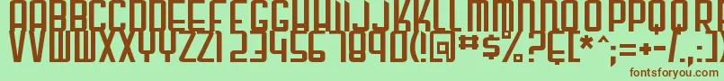 gunblade Font – Brown Fonts on Green Background