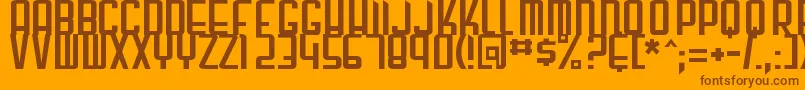 gunblade Font – Brown Fonts on Orange Background