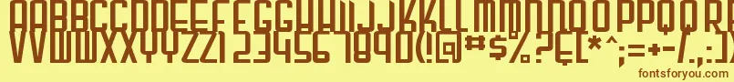 gunblade Font – Brown Fonts on Yellow Background