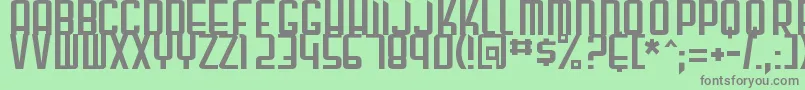 gunblade Font – Gray Fonts on Green Background