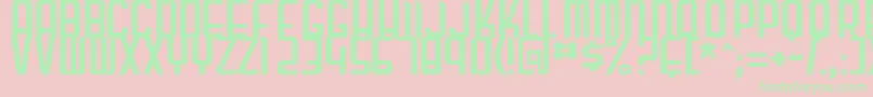 gunblade Font – Green Fonts on Pink Background