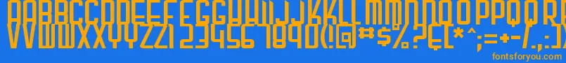 gunblade Font – Orange Fonts on Blue Background